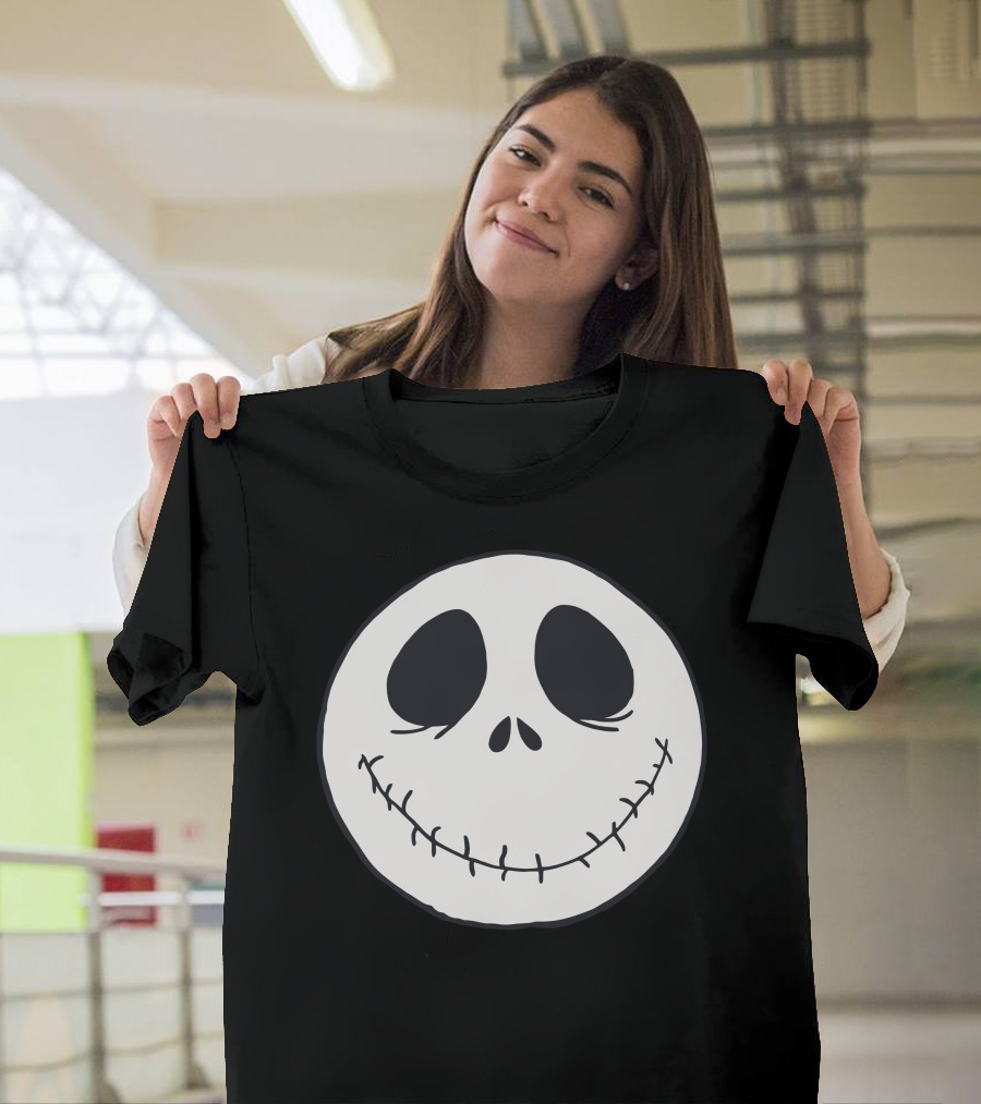 Jack Skellington Smiling Face Icon Nightmare Before Christmas T-Shirt