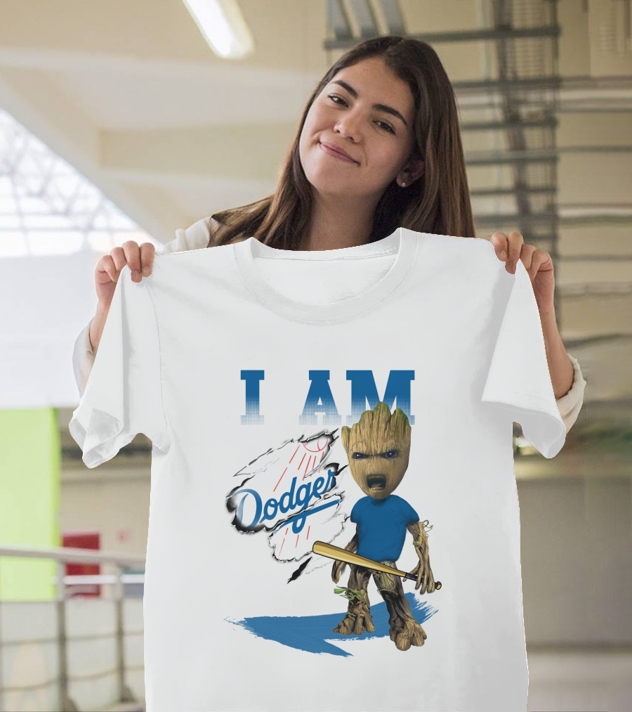 I Am Groot Dodgers Baseball T-Shirt