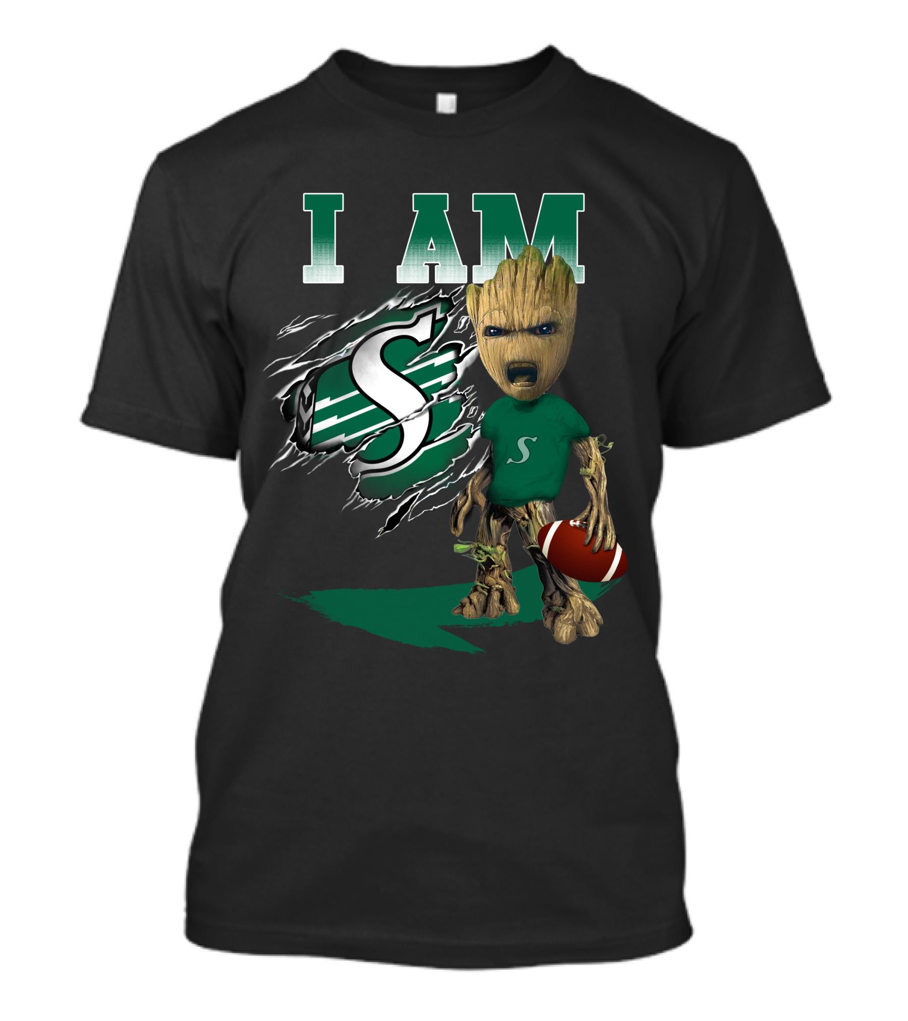 I AM Saskatchewan Roughriders Football Groot Fan T-Shirt
