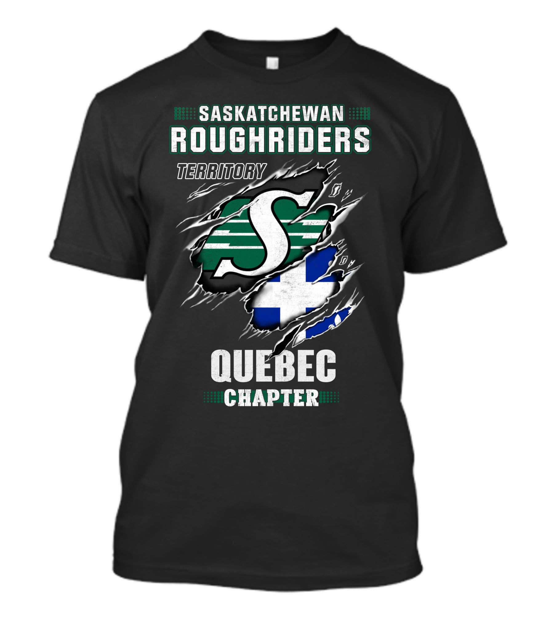 Saskatchewan Roughriders Territory Quebec Chapter T-Shirt