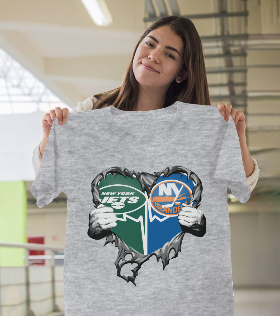 New York Jets and Islanders It’s in My Heart T-Shirt