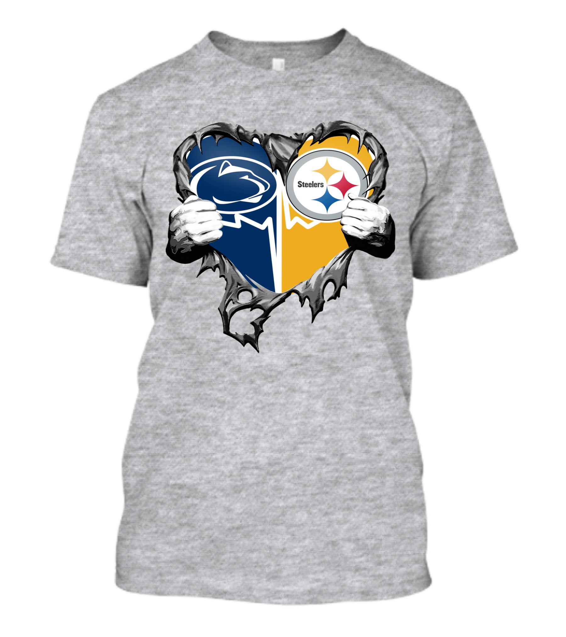 Steelers And Penn State Heart T-Shirt