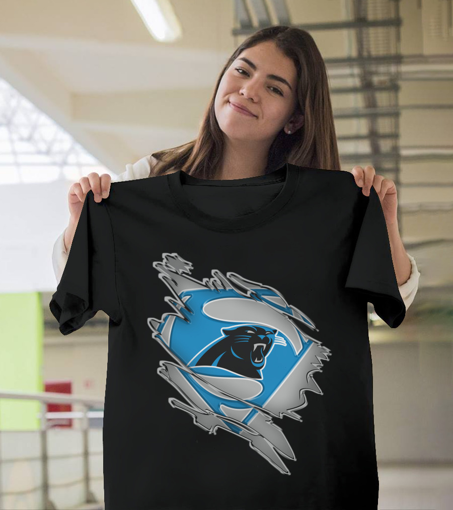 Panthers Superman Logo Crossover Rebellion Emblem T-Shirt