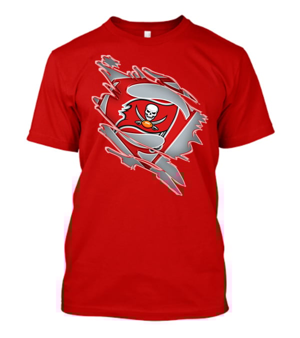 Buccaneers Super Man Nfl Logo Fusion With Superman T-Shirt