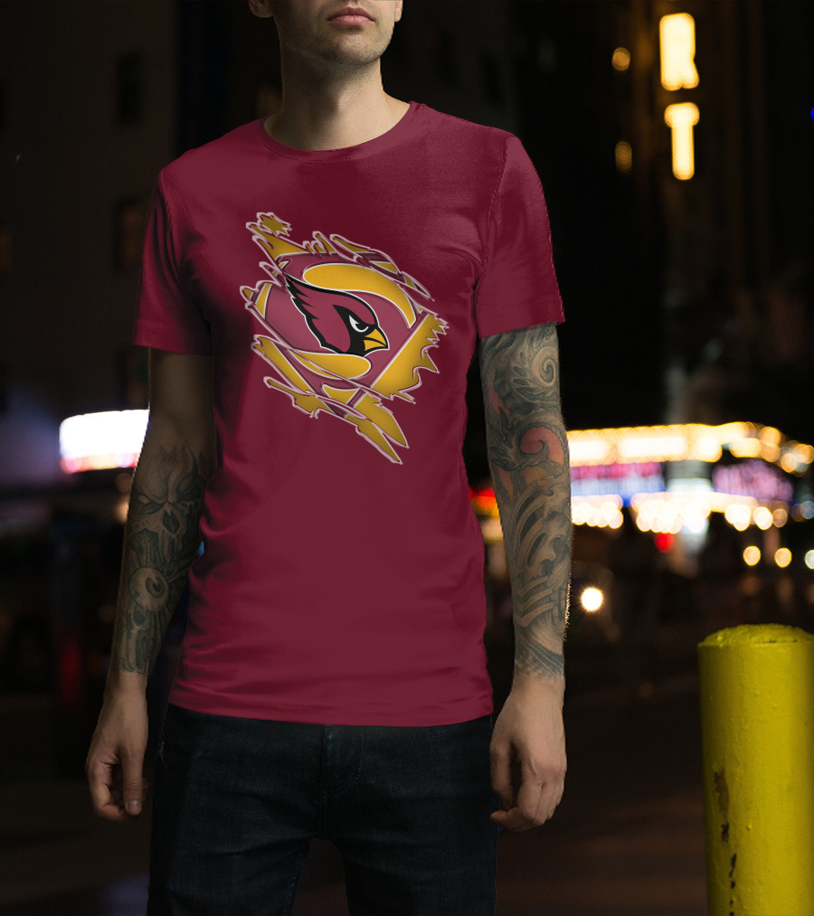 Arizona Cardinals Superman Logo Mashup T-Shirt