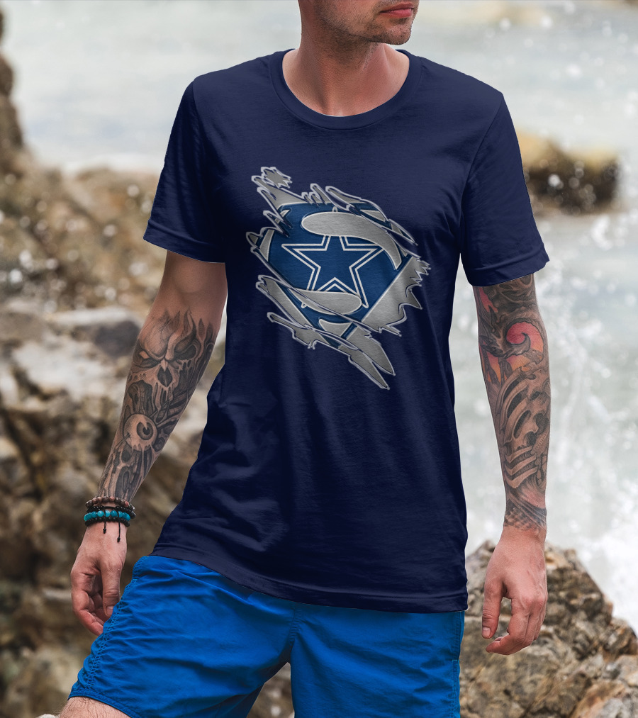 Cowboys Super Man Star T-Shirt