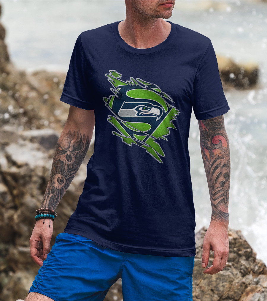 Seahawks Super Logo Emblem T-Shirt
