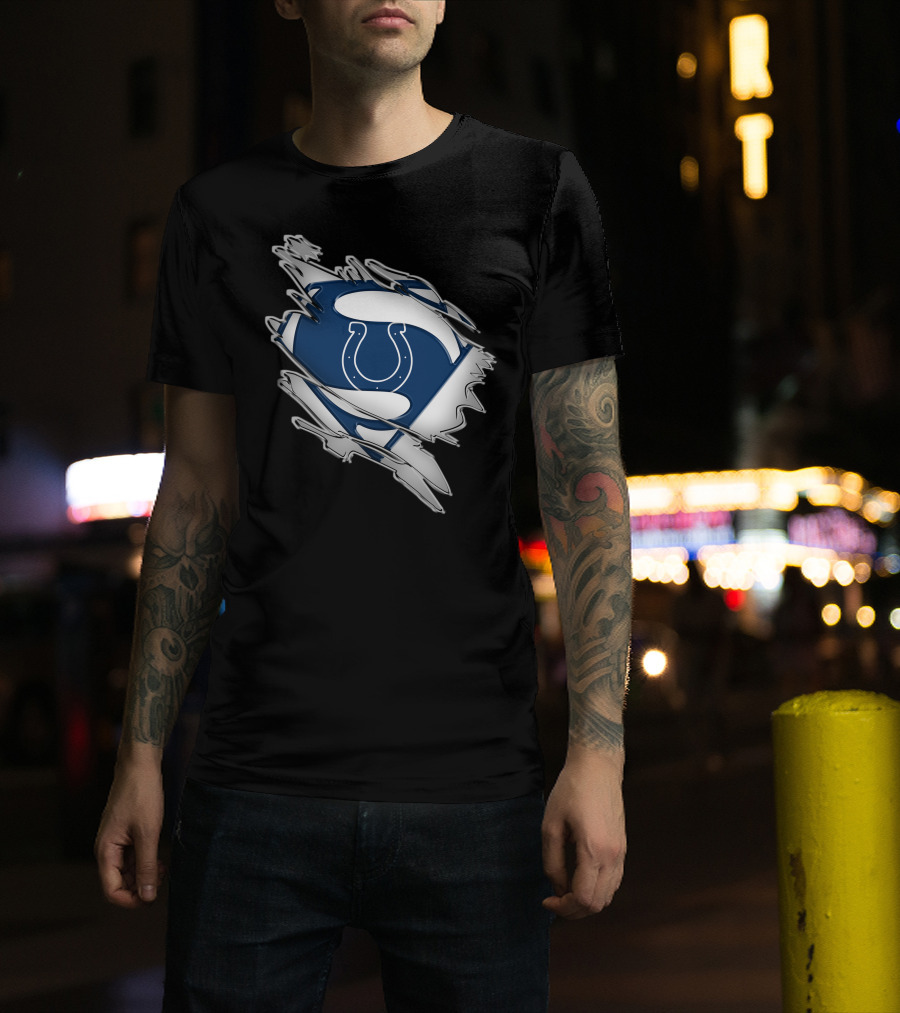 Colts Super Logo Tear Texture T-Shirt