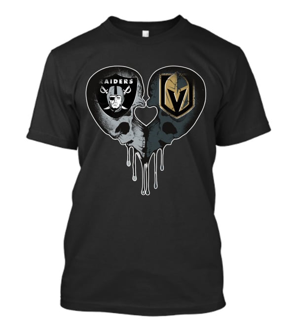 Raiders Knights Heart Skull Melting Love T-Shirt