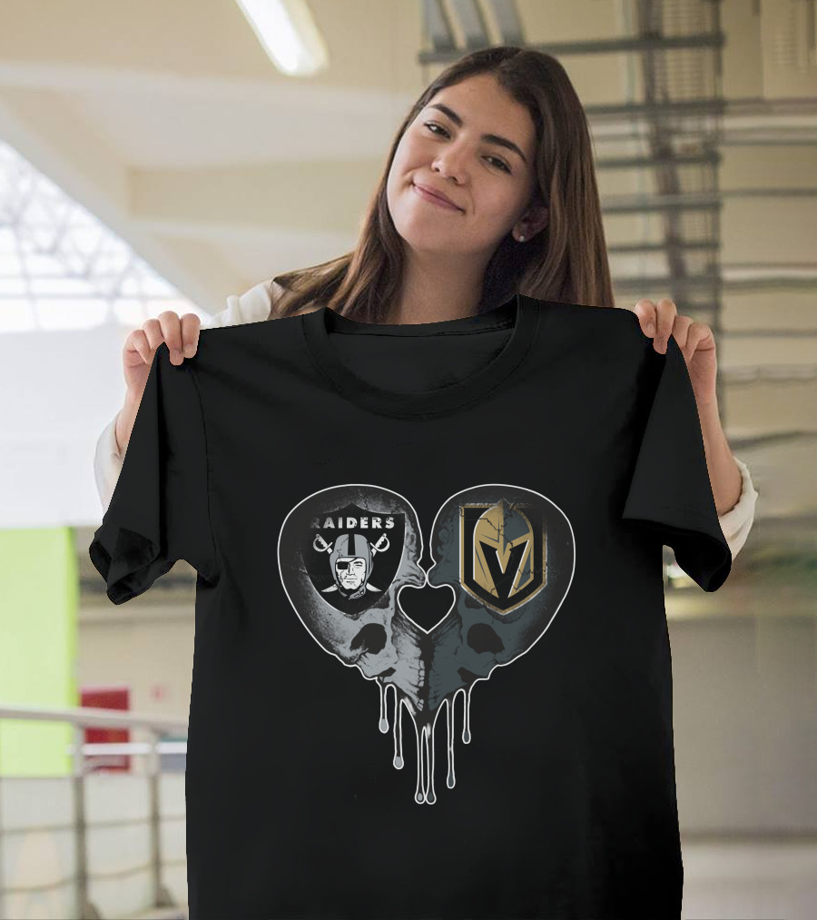 Raiders Knights Heart Skull Melting Love T-Shirt