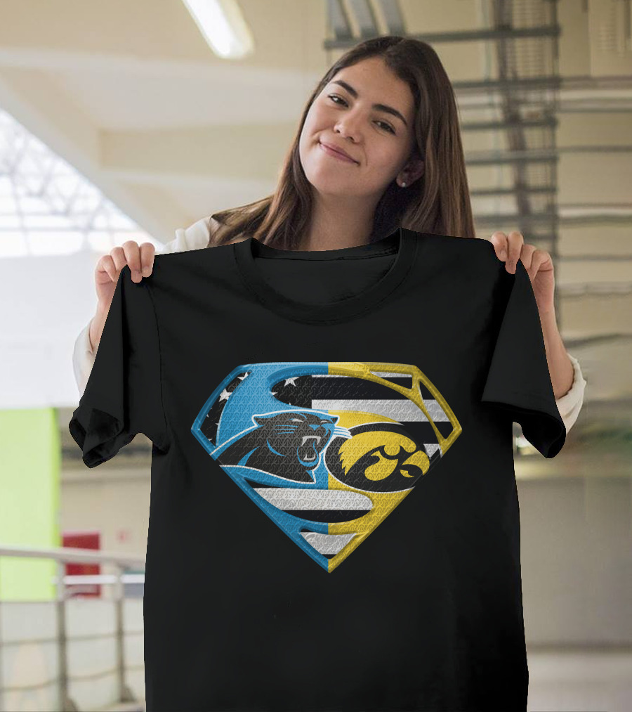 Superman Panthers Hawkeyes Mashup Logo Spm T-Shirt