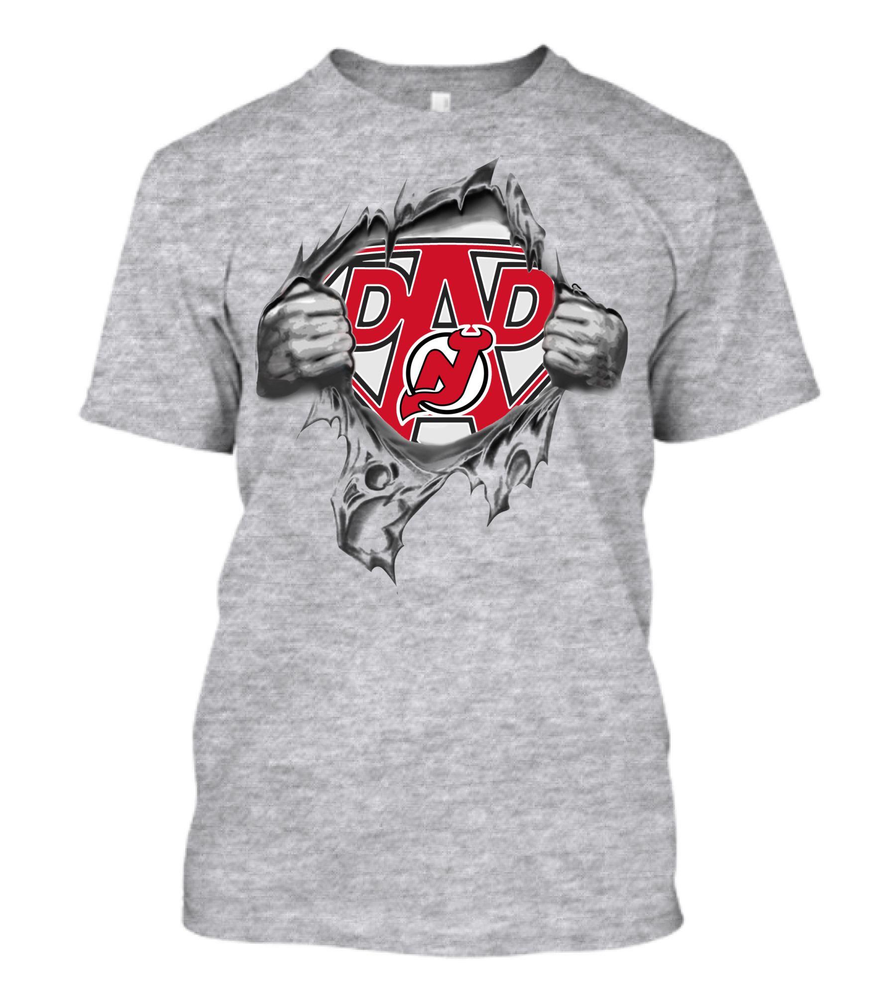 New Jersey Devils Super Dad Hero T-Shirt