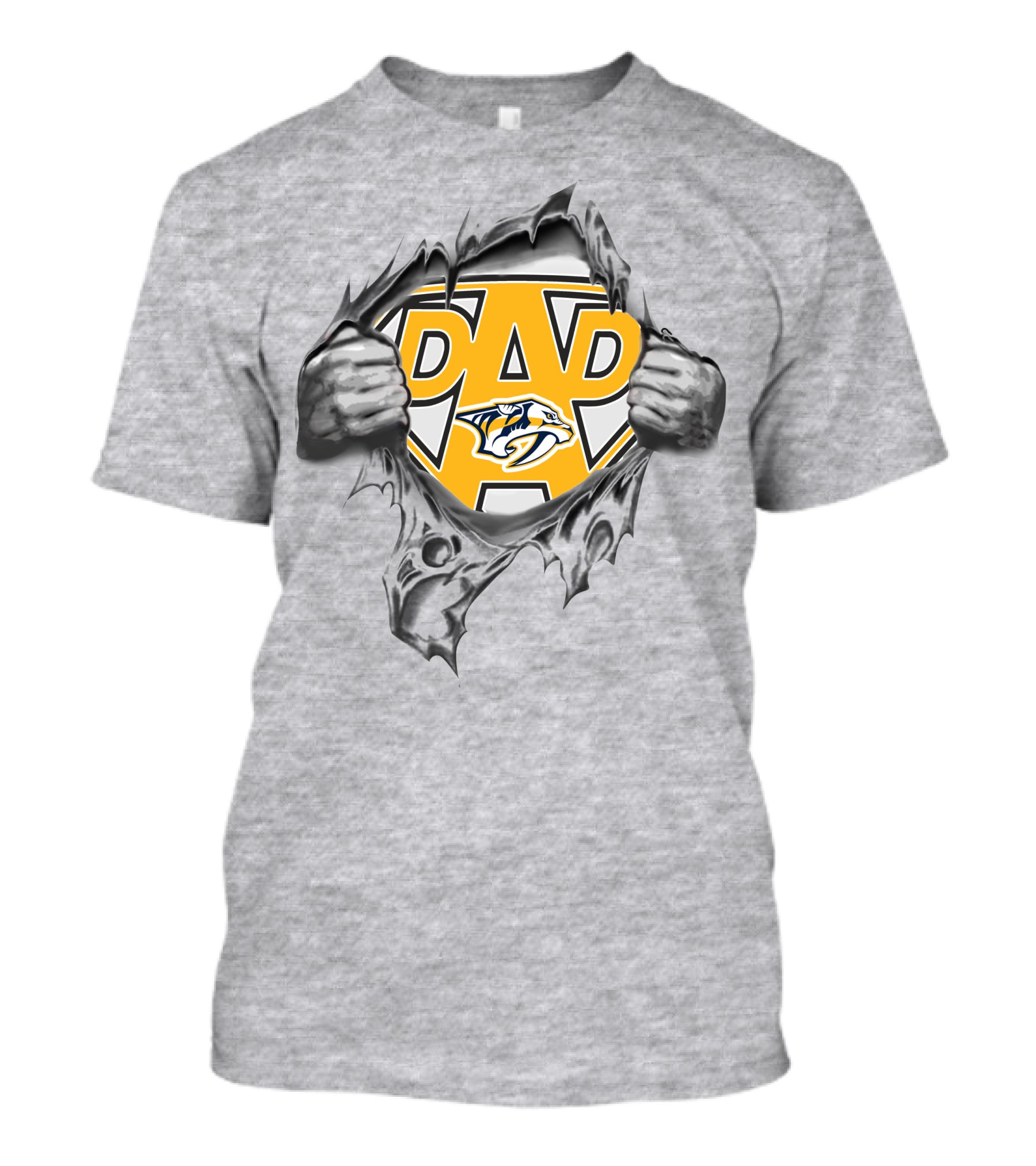 Nashville Predators Dad Logo Superhero T-Shirt