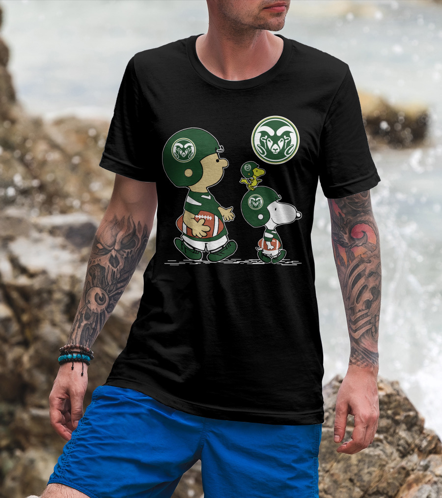 Colorado State Rams Football Characters With Helmets T-Shirt