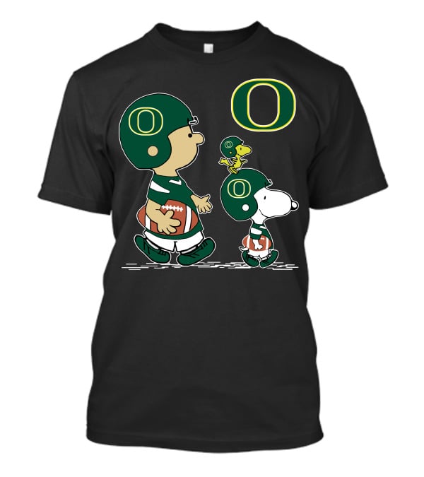 Peanuts Oregon Ducks Football Charlie Brown And Snoopy T-Shirt