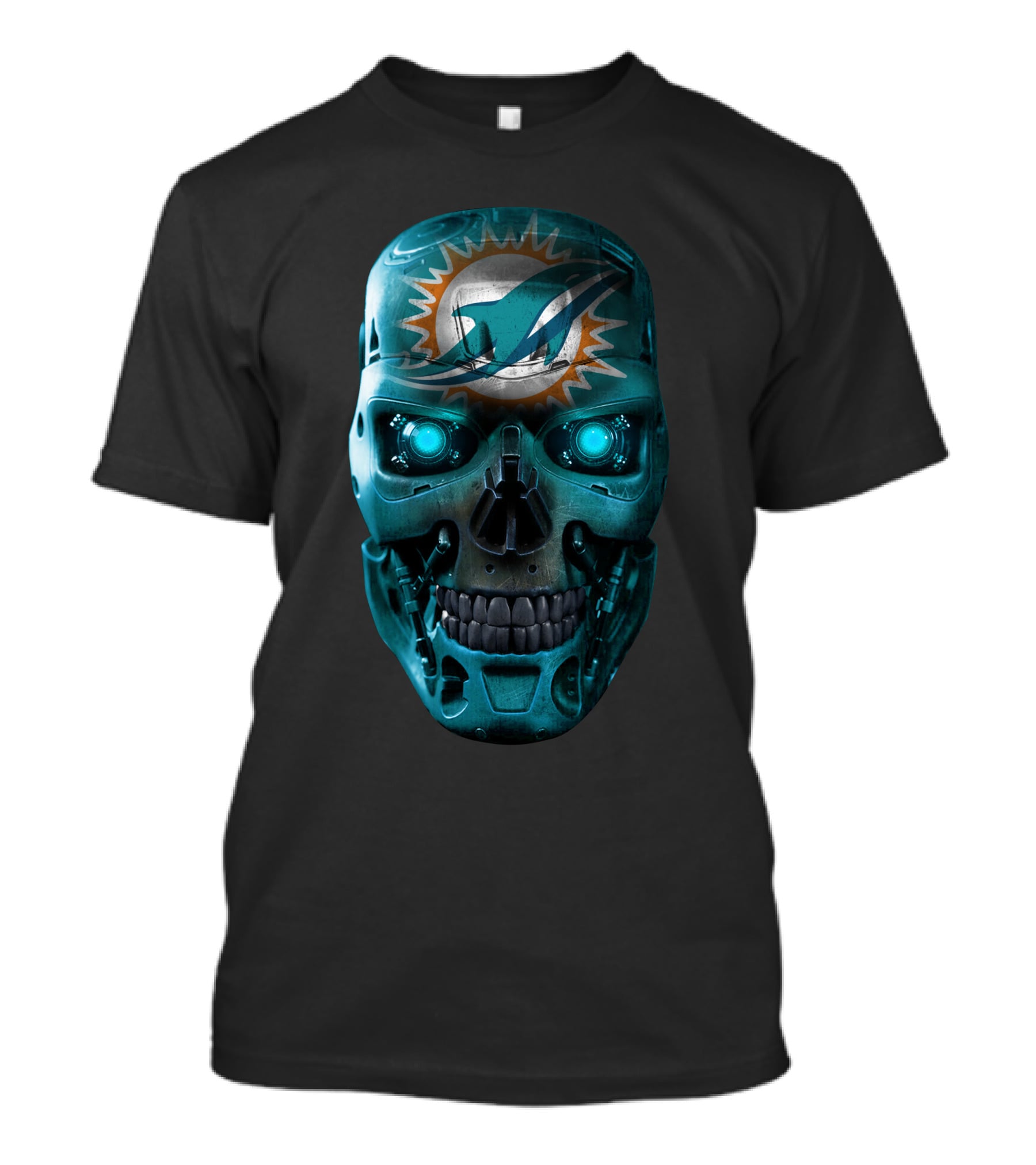 Miami Dolphins Skull Robo T-Shirt