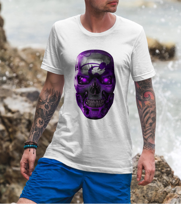 KANSAS STATE WILDCATS PURPLE SKULL T-Shirt