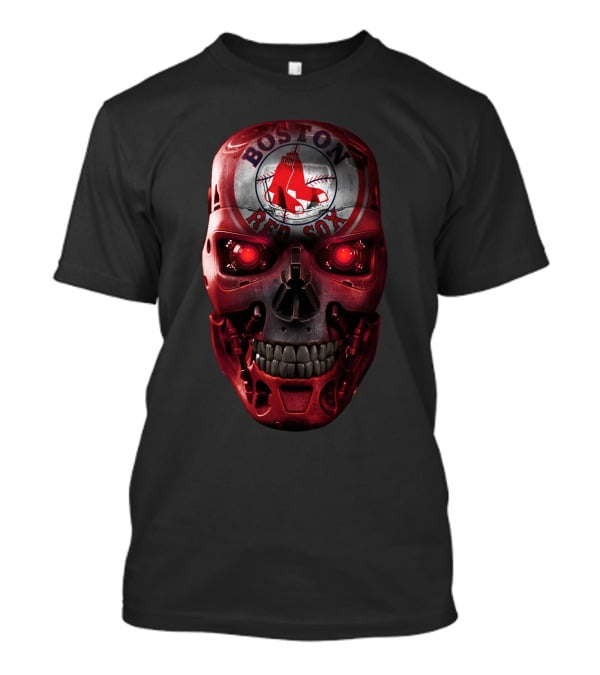 Boston Red Sox Skull Terminator T-Shirt
