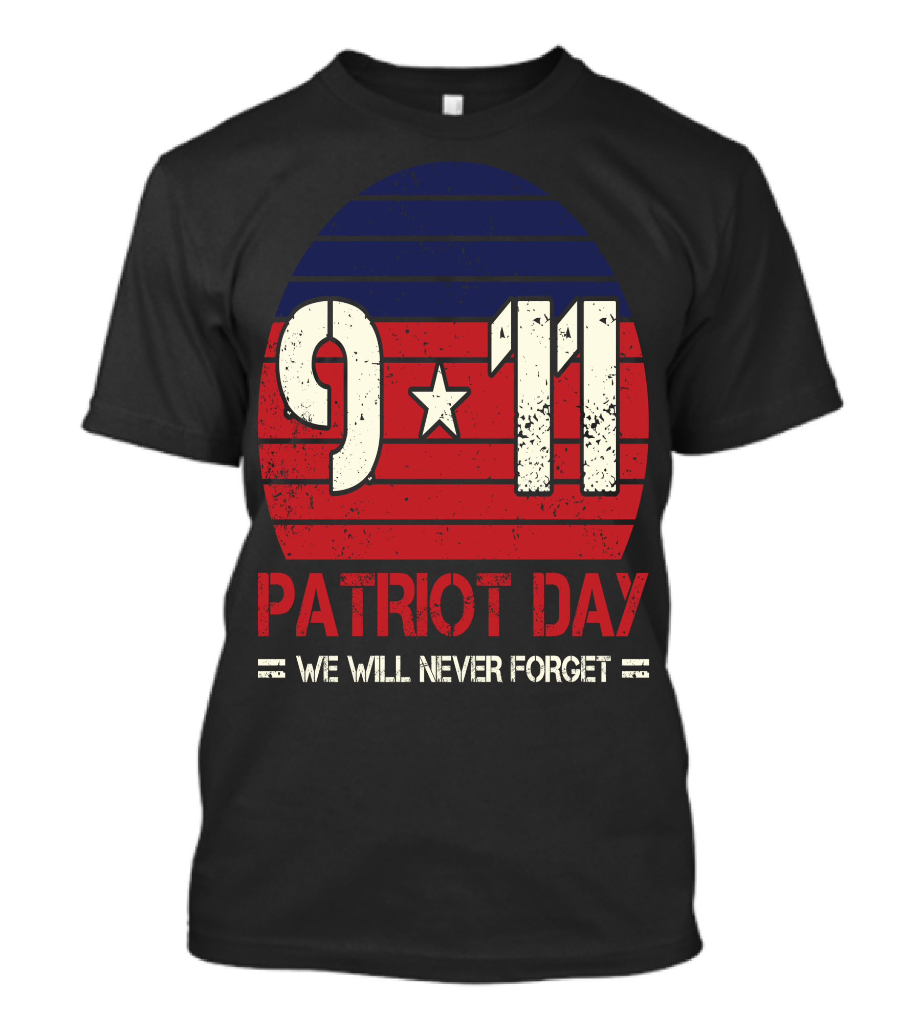 9.11 Patriot Day We Will Never Forget Star And Stripes T-Shirt