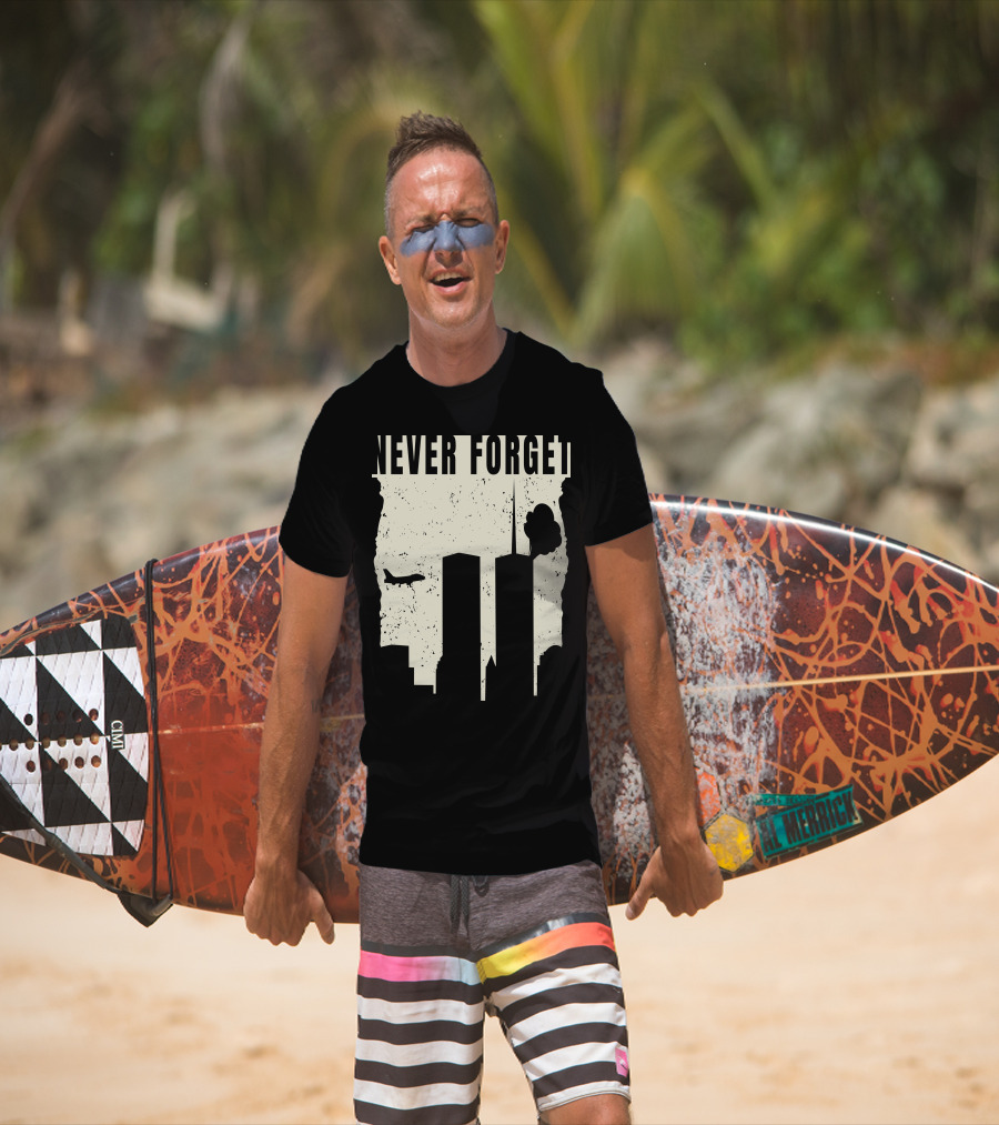 Never Forget 11Th Attacks Twin Towers Memorial T-Shirt