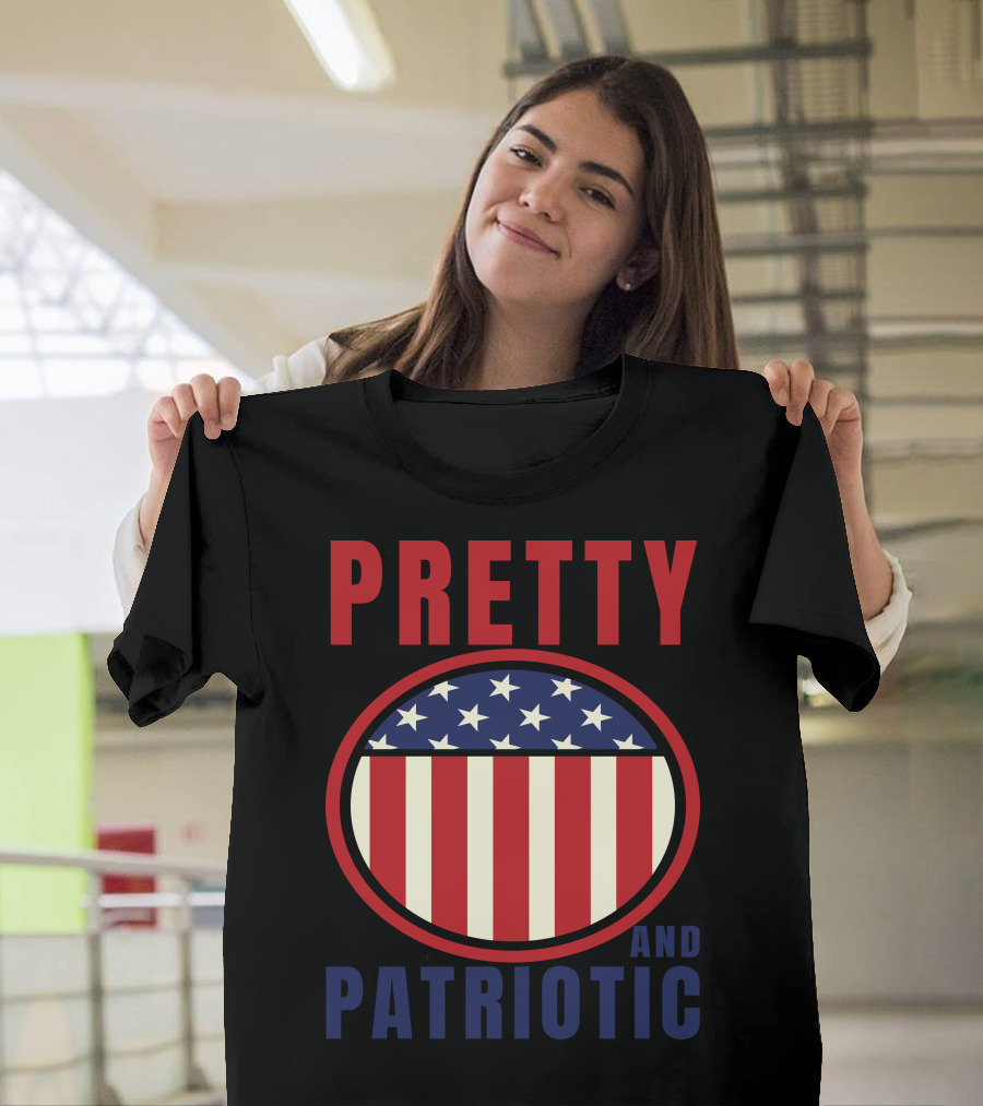 Pretty and Patriotic USA Stars Stripes 9.11 T-Shirt