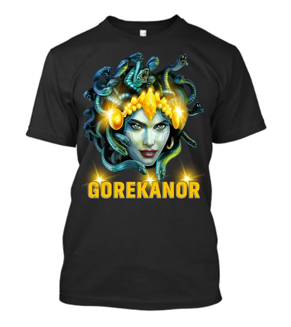 Gorekanor Medusa Snakes Mythical Crown Glamour T-Shirt