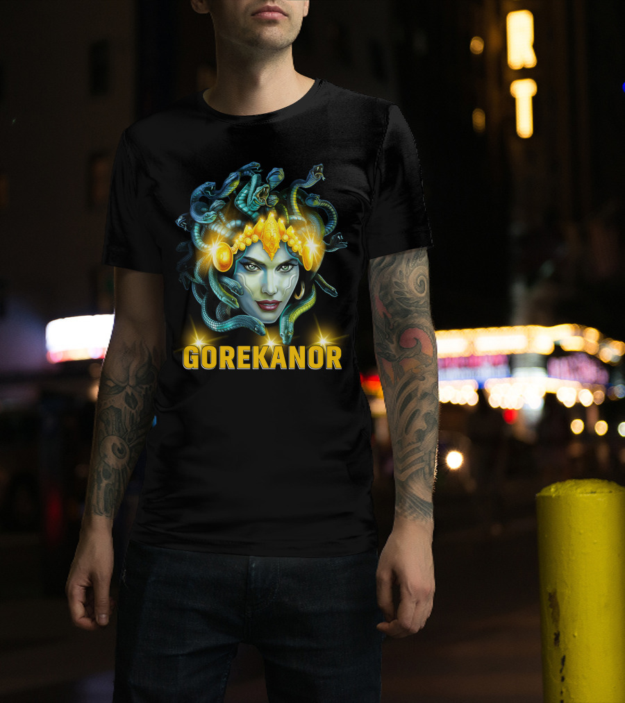 Gorekanor Medusa Snakes Mythical Crown Glamour T-Shirt