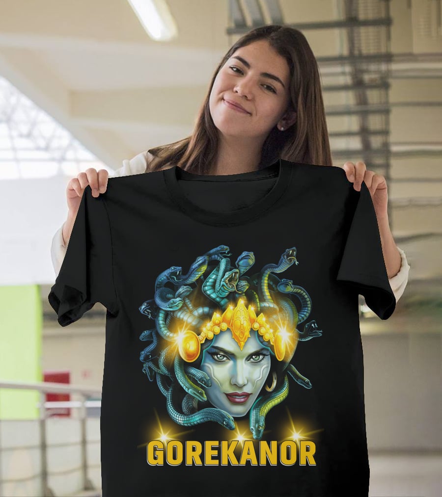 Gorekanor Medusa Snakes Mythical Crown Glamour T-Shirt