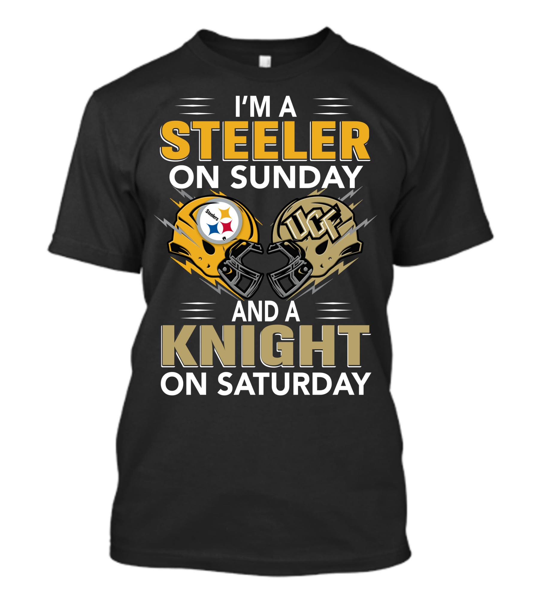 I'm A Steeler On Sunday And A Knight On Saturday Ucf Football Fan Gear T-Shirt