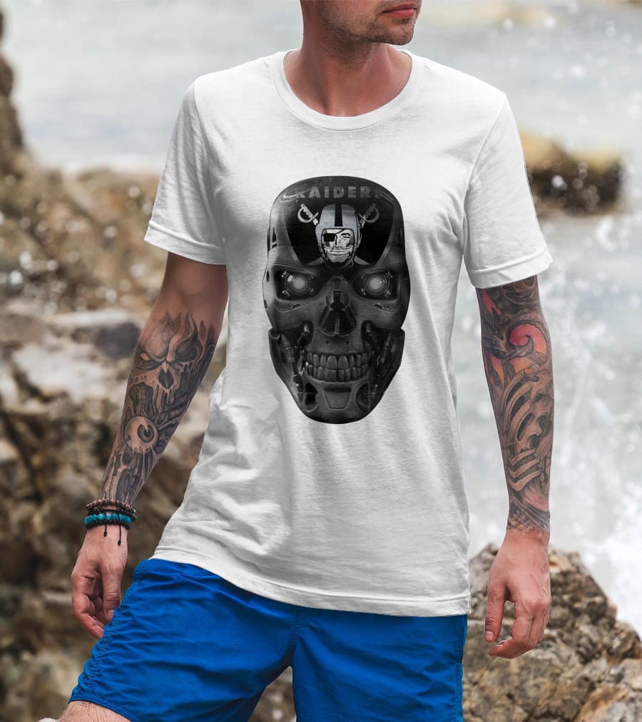 Raiders Skull Cyberpunk Fusion T-Shirt