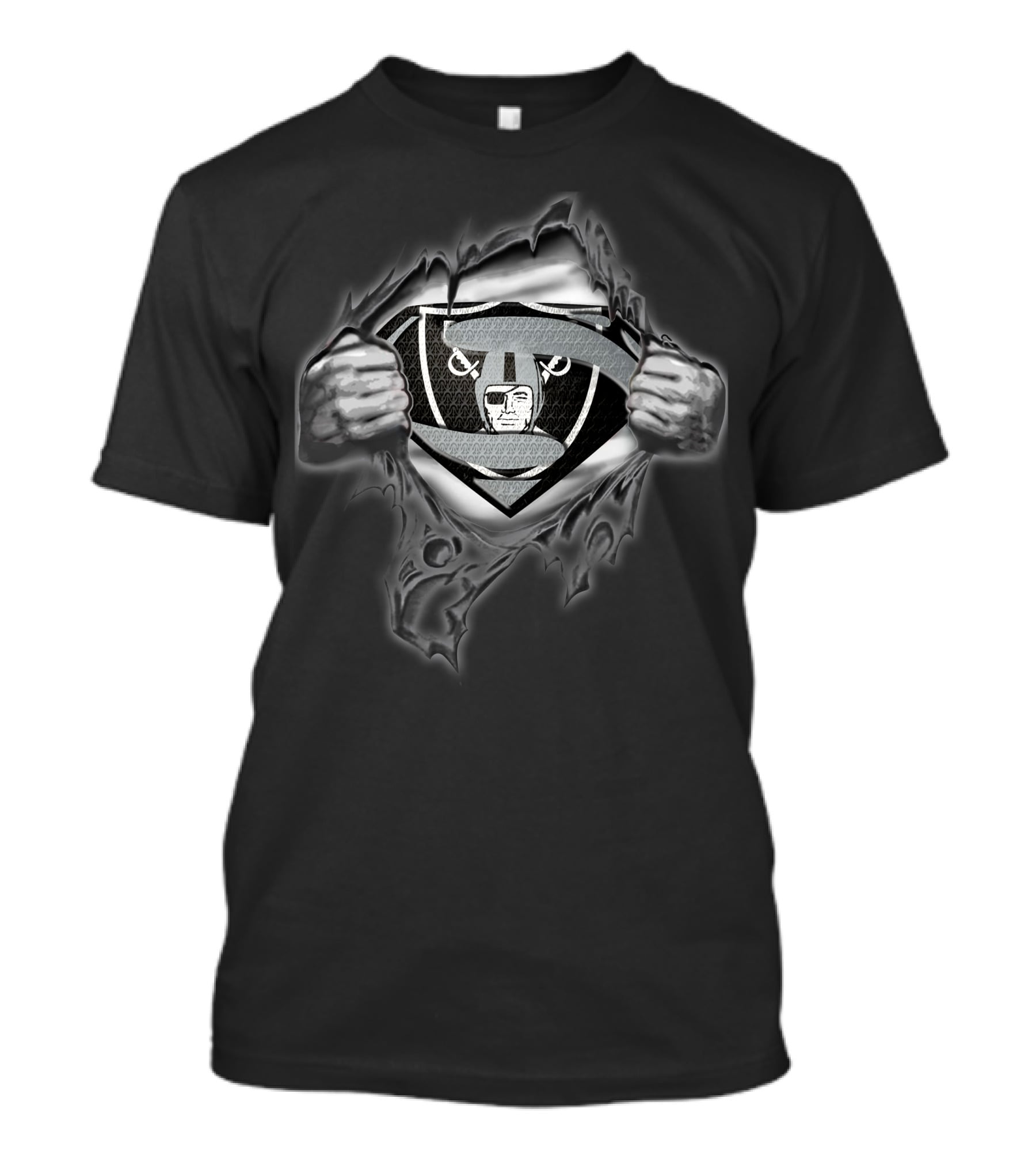 Raiders Logo Superman Shield Transformation T-Shirt