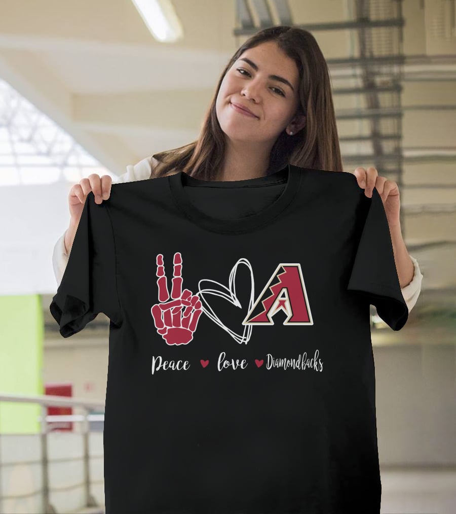 Peace Love Arizona Diamondbacks T-Shirt
