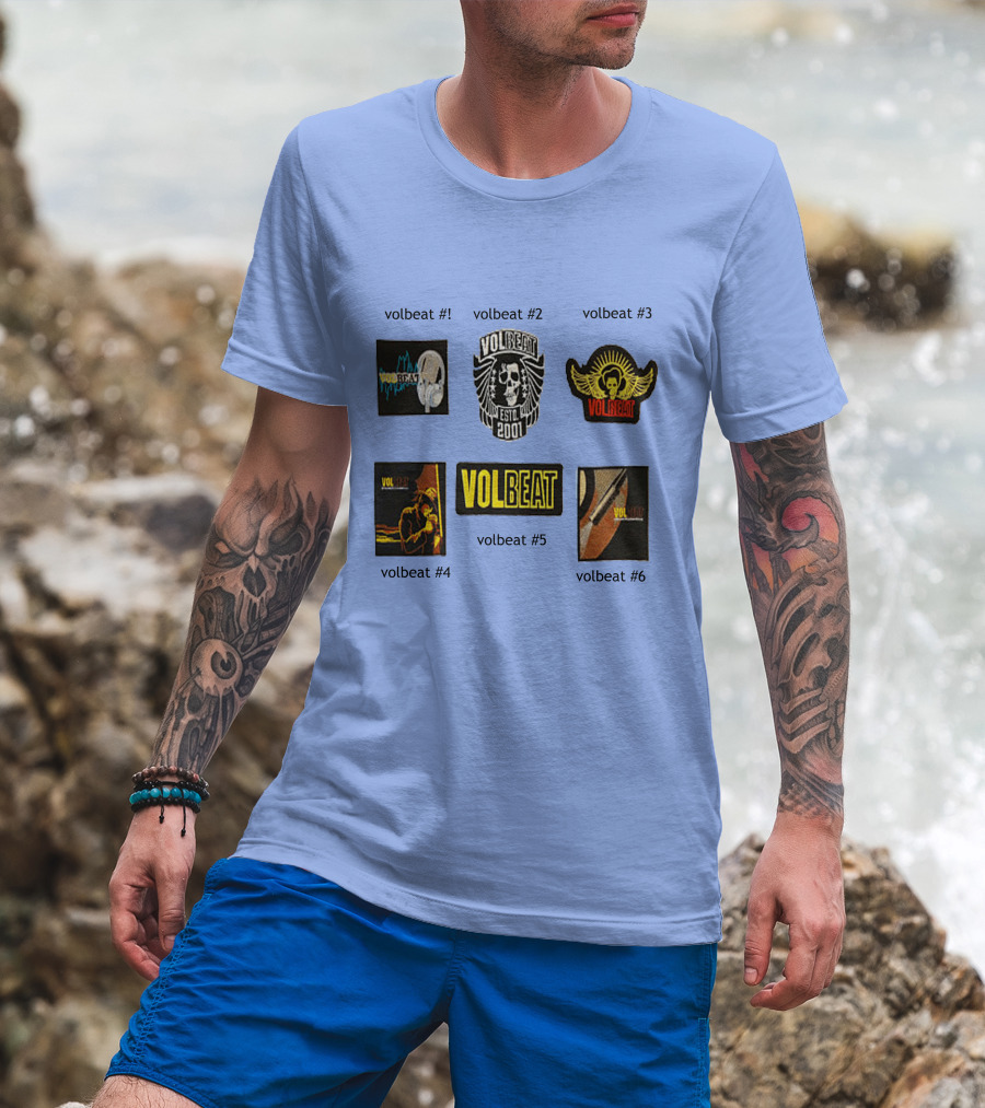 Volbeat Estd 2001 Collection Volbeat #1 #2 #3 #4 #5 #6 T-Shirt