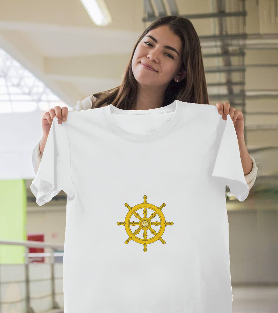 Jhene Aiko Yellow Nautical Wheel T-Shirt