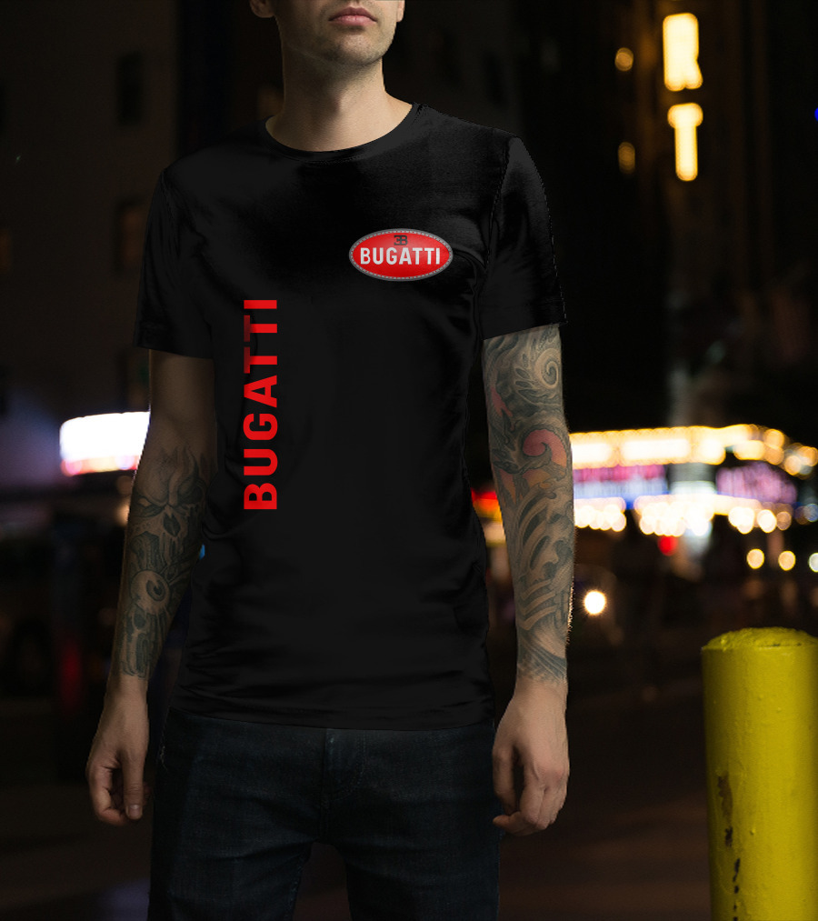 BUGATTI Red Oval Badge Logo T-Shirt