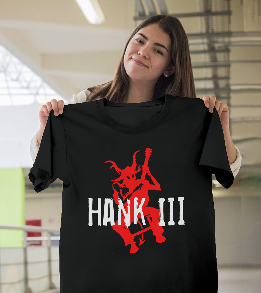 Hank III Red Devil Playing Guitar T-Shirt