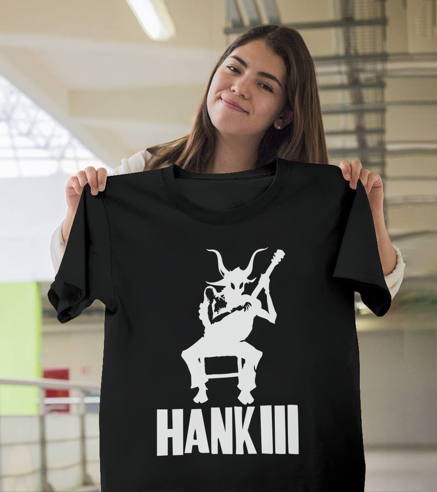 Hank III Goat Demon Playing Guitar T-Shirt