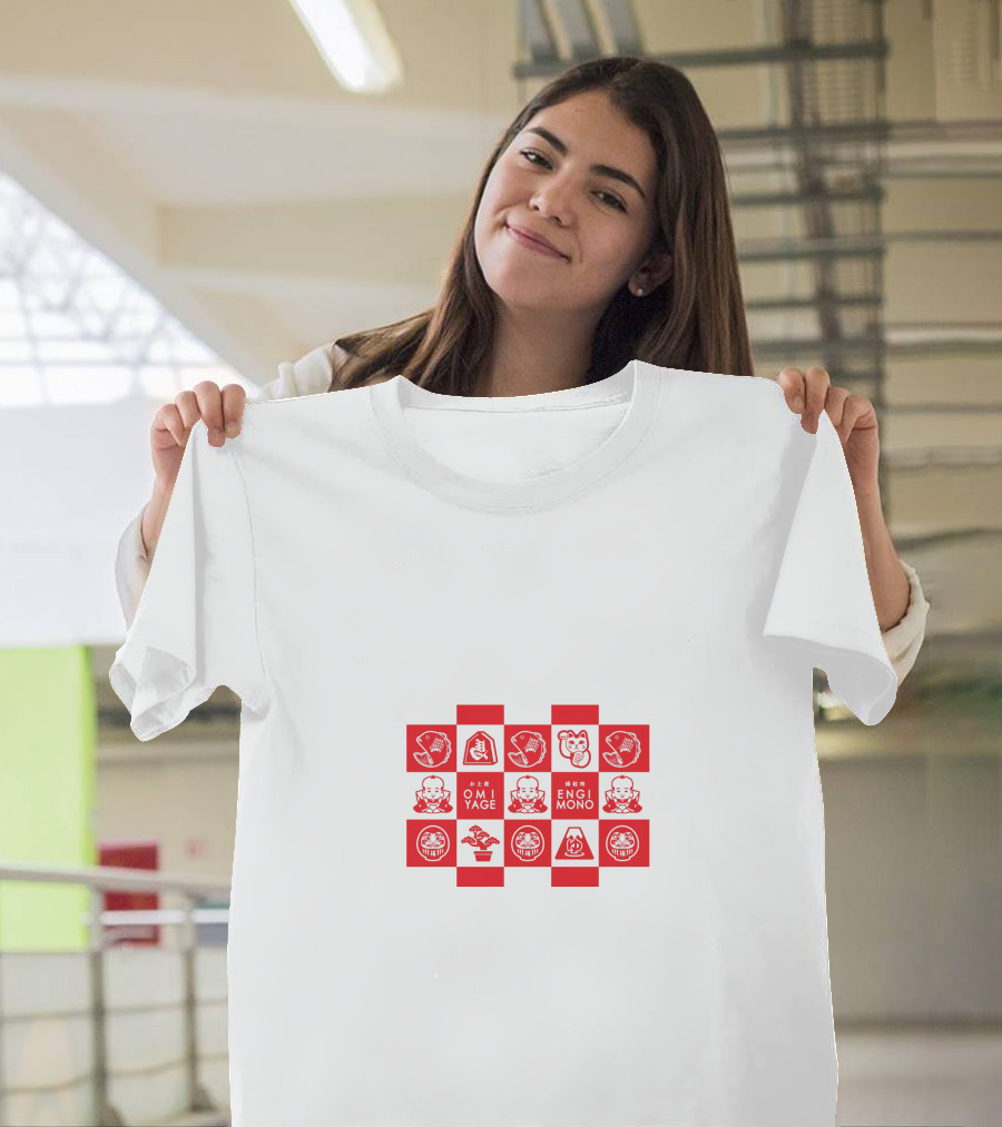 Uniqlo Omiyage Engimono Icons Red White Blocks T-Shirt