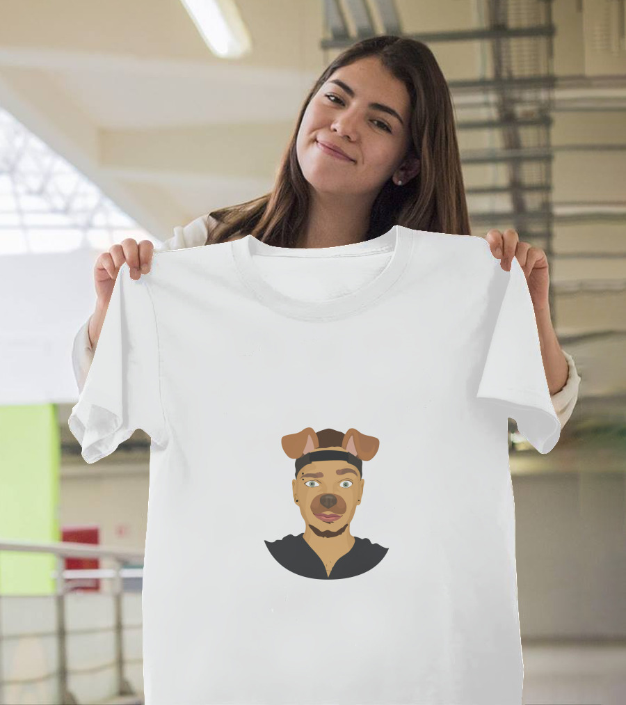 Kane Brown Cartoon Portrait With Dog Filter Ears And Nose T-Shirt