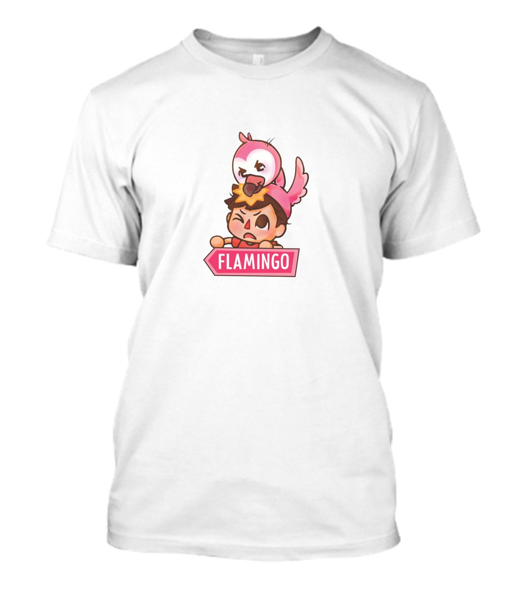 Flamingo Flim Flam Cute Cartoon Character With Bird T-Shirt