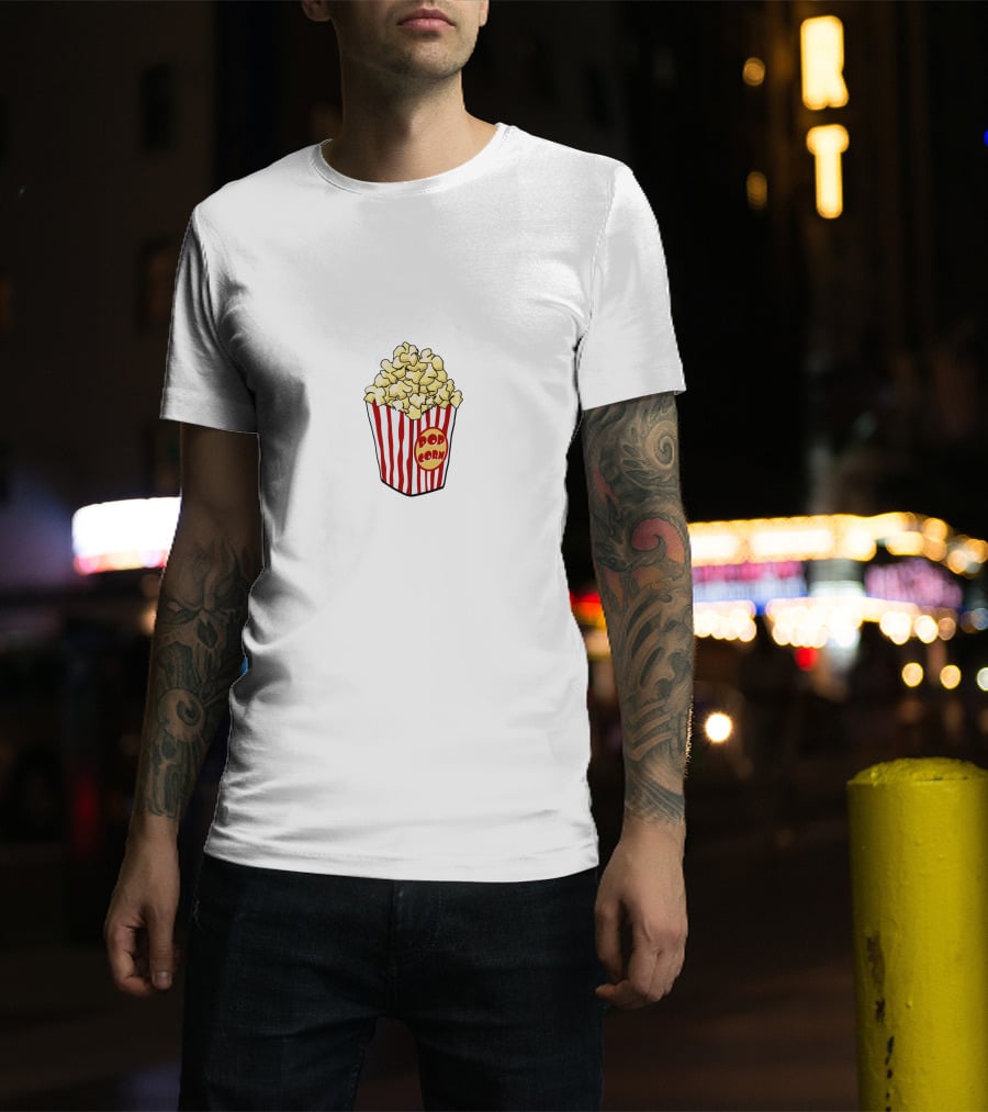 Popcorn Corn Pop Stripe Box T-Shirt