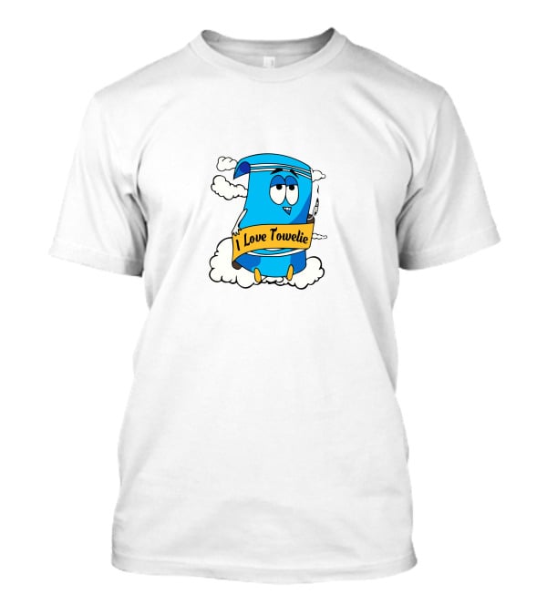 I Love Towelie South Park Cartoon Character With Joint And Clouds T-Shirt