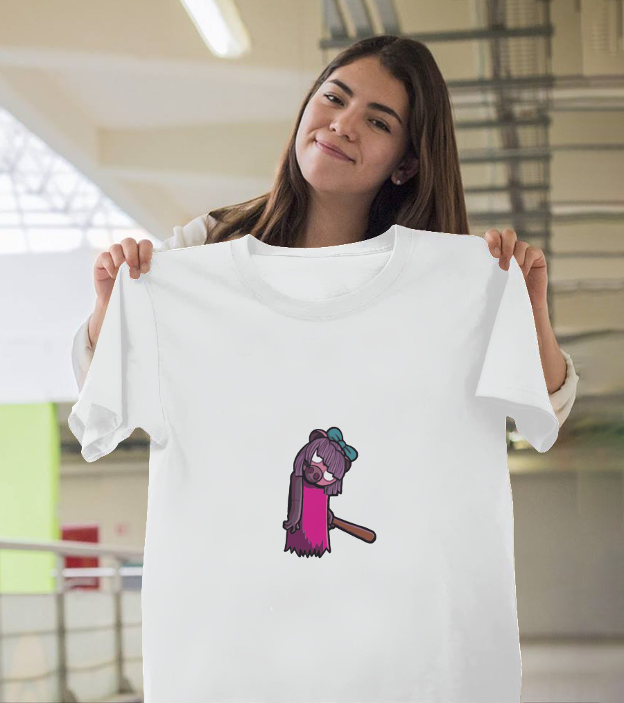 Kindly Keyin Bat-Wielding Purple Bear Character T-Shirt
