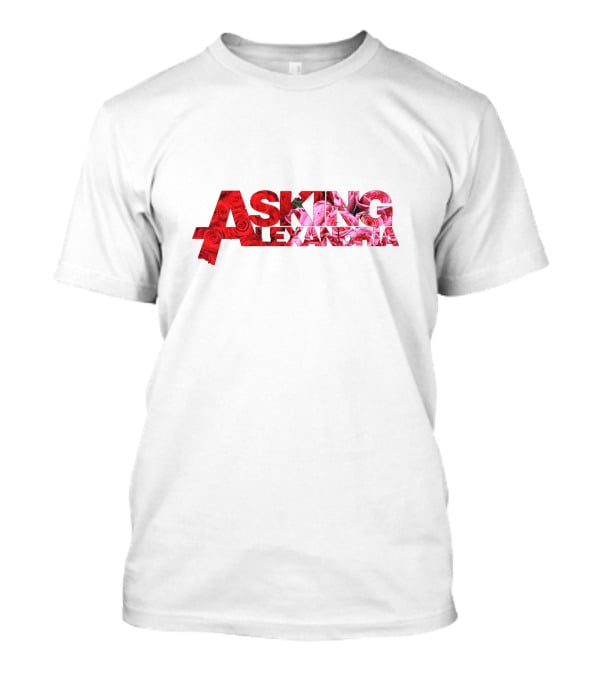 Asking Alexandria Floral Red And Pink Logo Roses T-Shirt