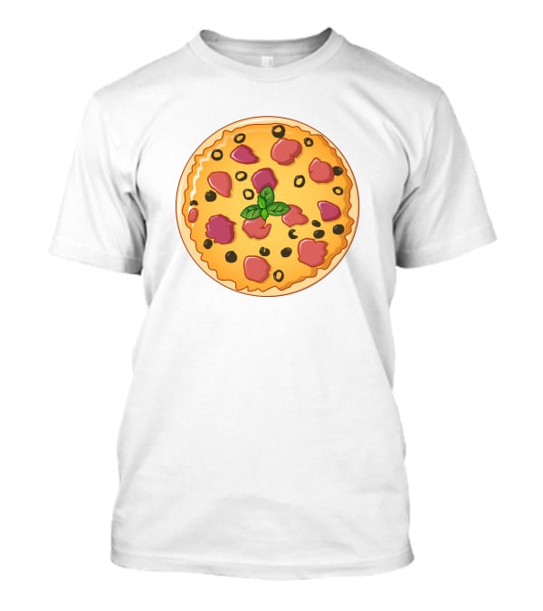 Pizza Meaning Basil Olive Pepperoni Pizza T-Shirt
