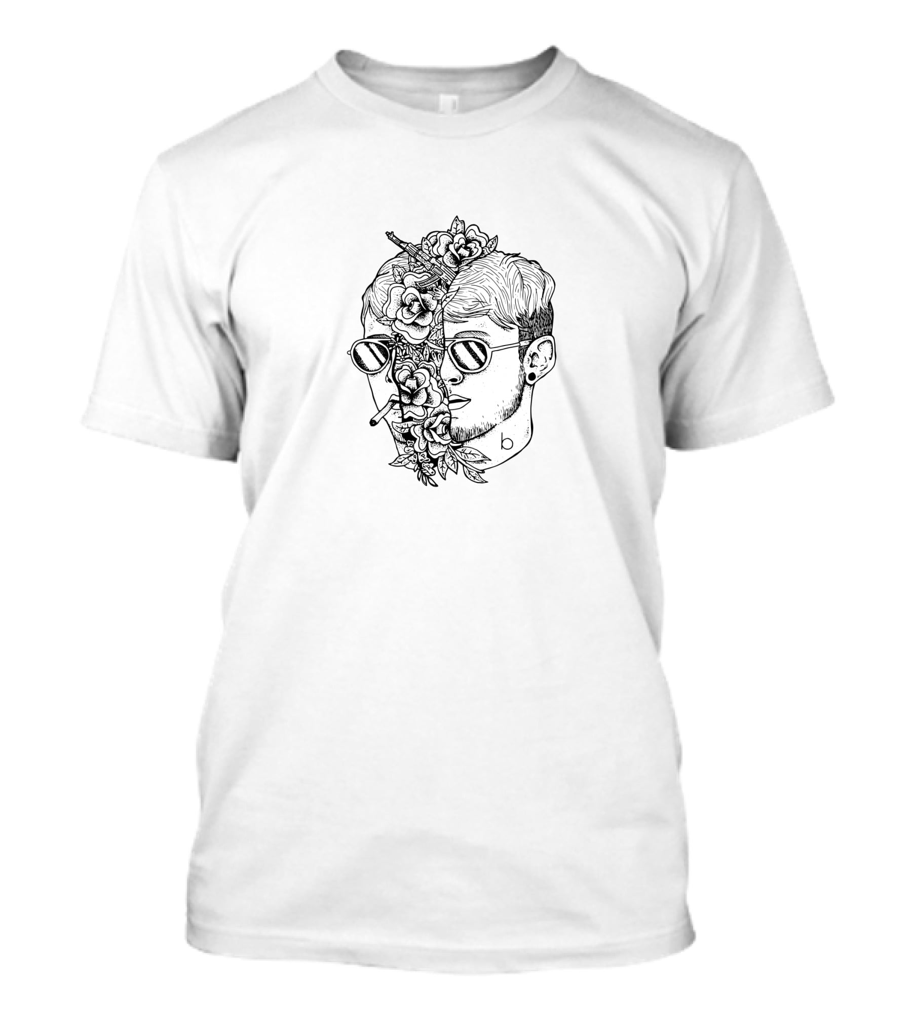 Machine Gun Kelly Floral Sunglasses T-Shirt