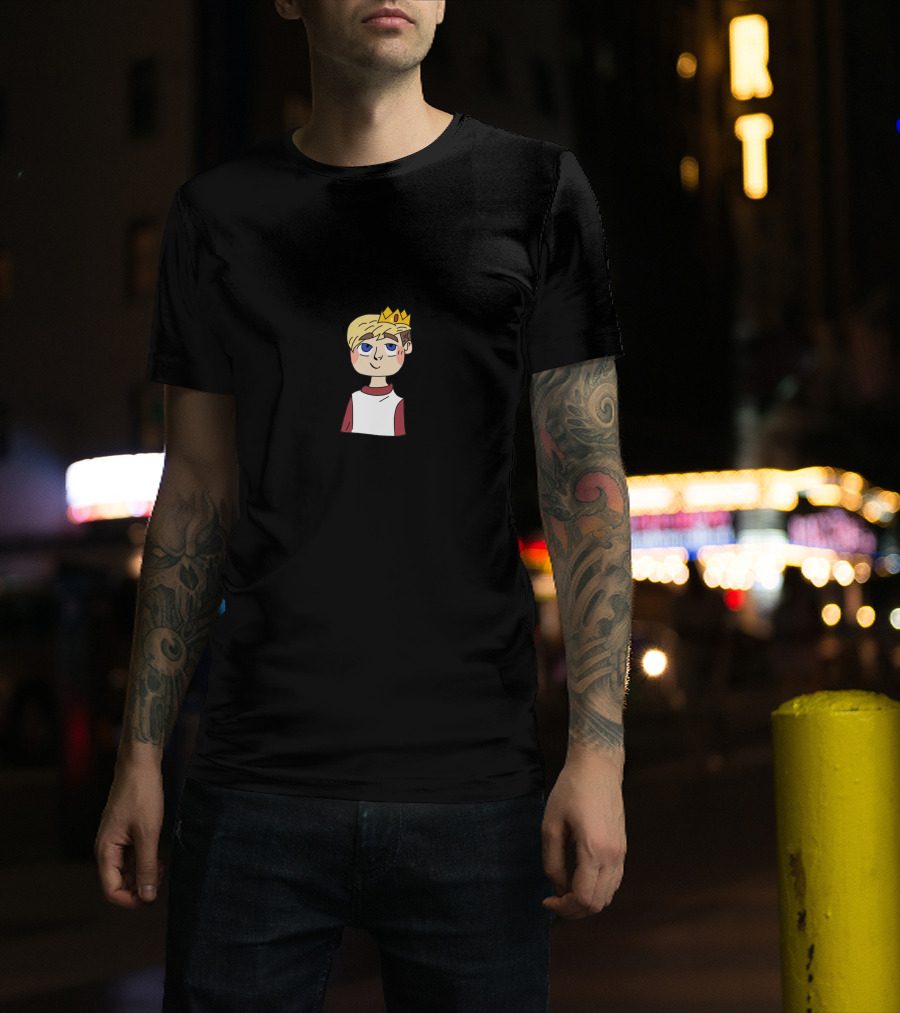 Capron Funk Cartoon Character Wearing Crown T-Shirt