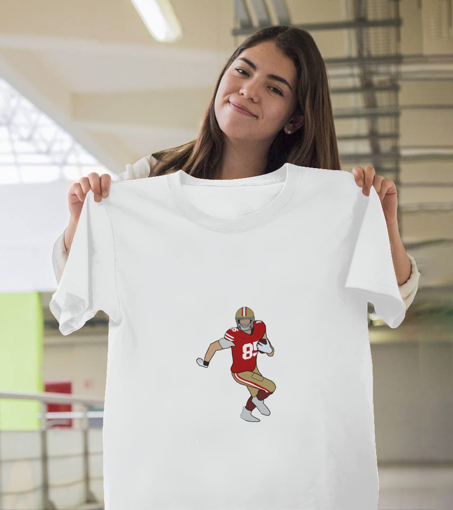 garoppolo kittle 85 football player red and gold uniform T-Shirt