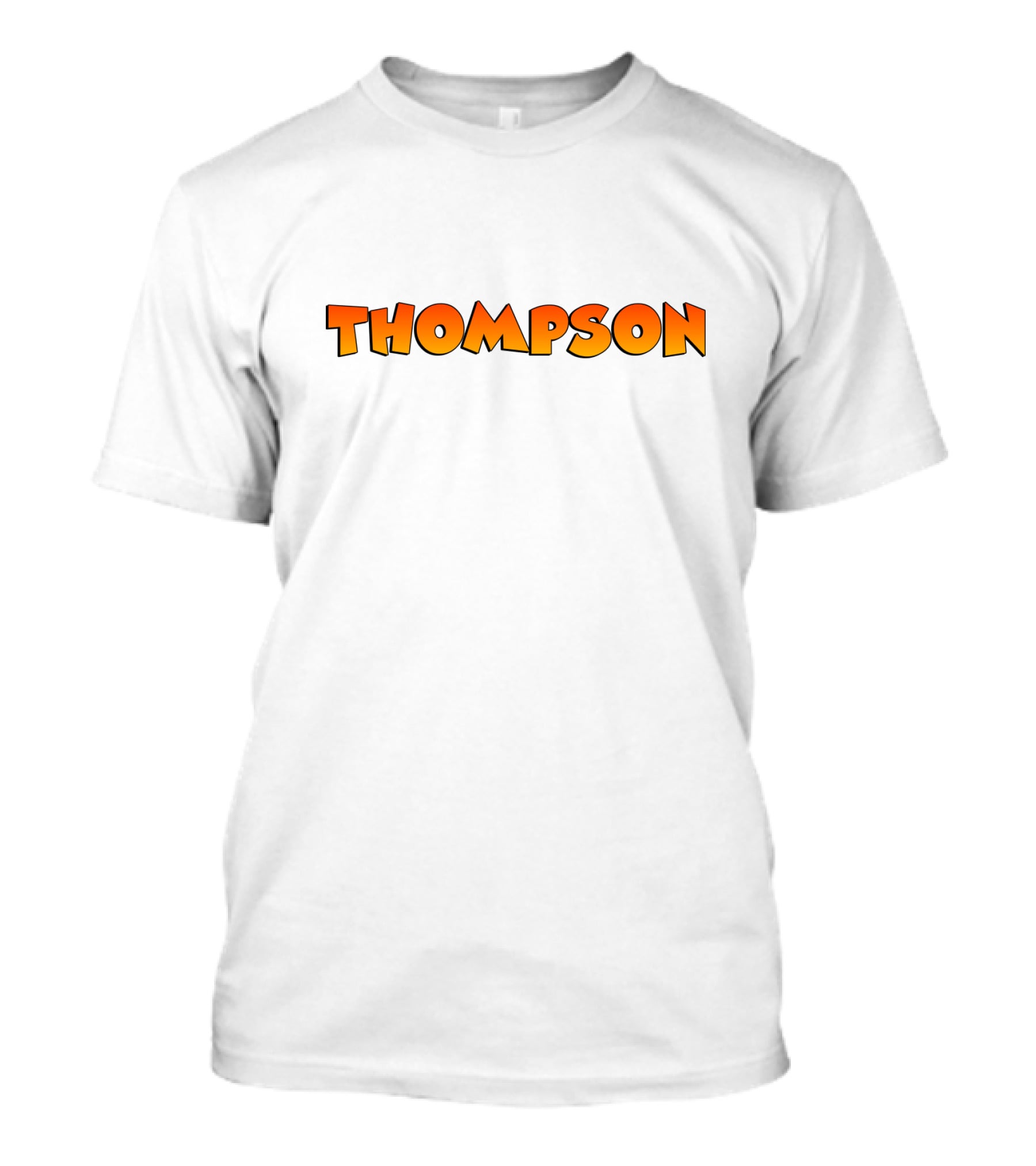 Thompson Comic Style Bold Text Orange Font T-Shirt