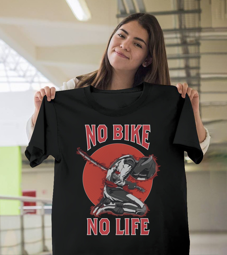 No Bike No Life Knight USA T-Shirt